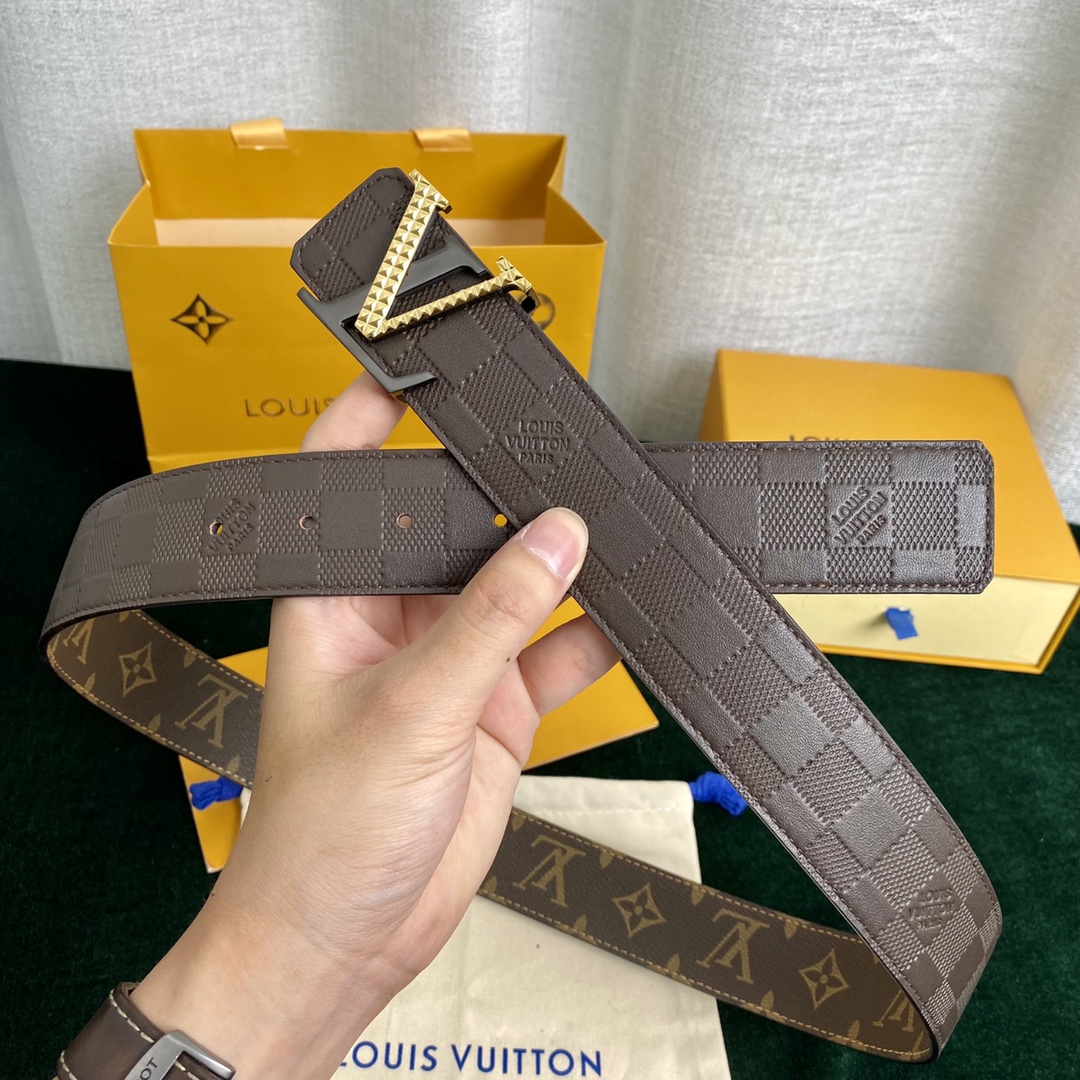 Louis Vuitton Belts Lattice Calfskin Cowhide