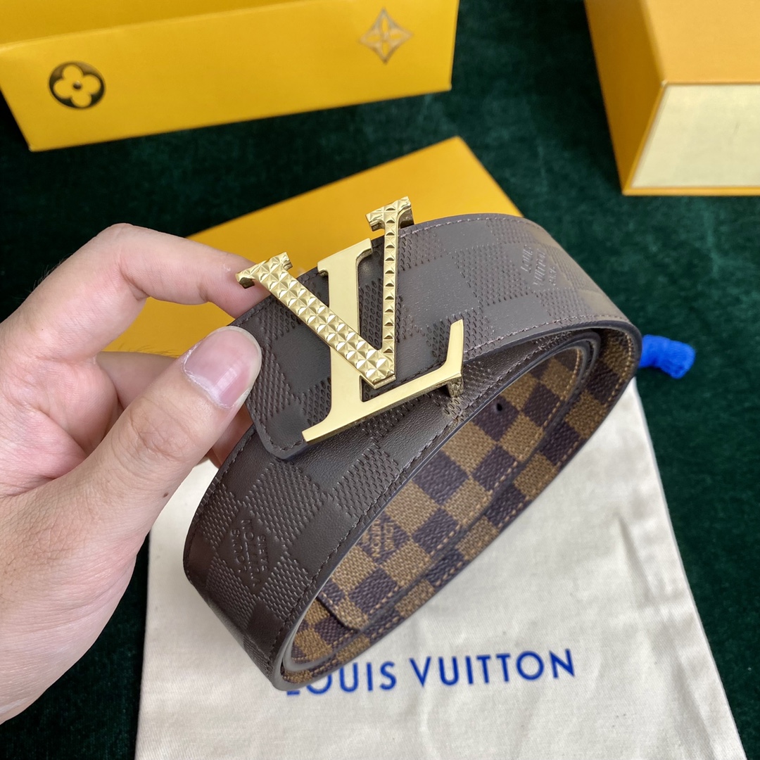 Louis Vuitton Belts Lattice Calfskin Cowhide