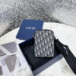 How quality
 Dior Crossbody & Shoulder Bags Messenger Bags Beige Black Printing Cowhide Nylon Oblique