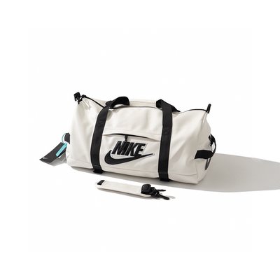 Find replica Nike Handbags Bucket Bags Travel Bags Black White Genuine Leather Polyester