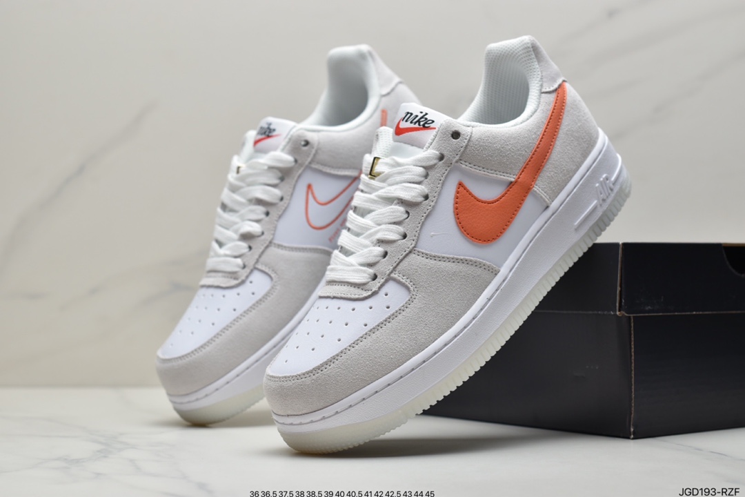 180 耐克NK Air Force 1 空军一号 米白橙 DA8302-101