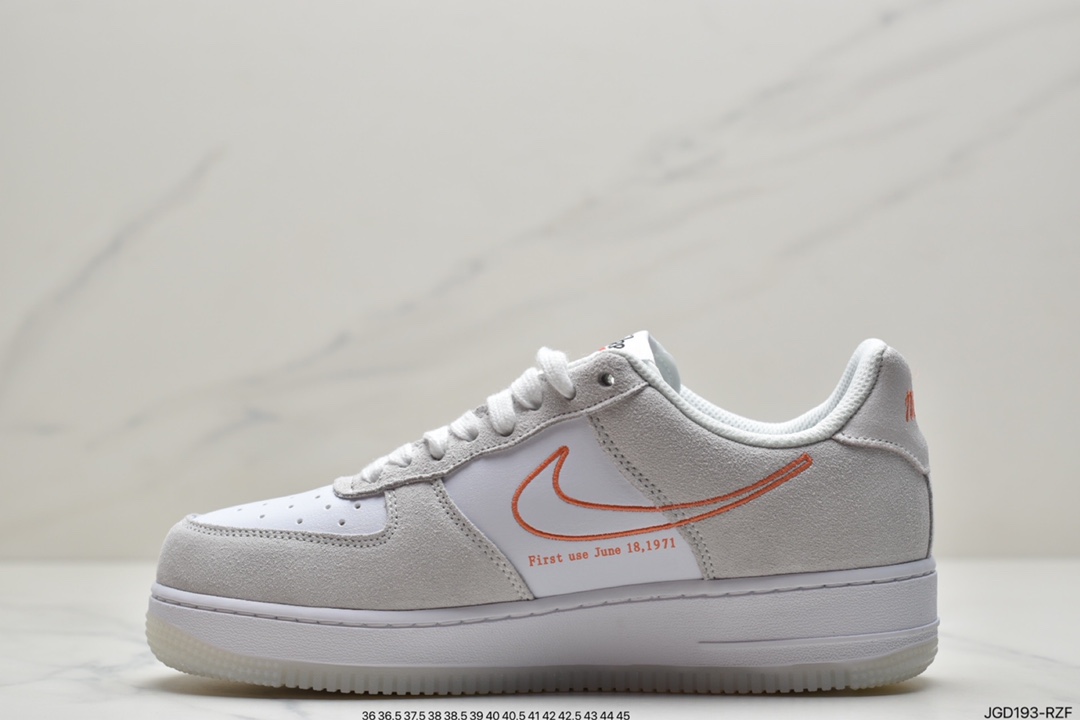 180 耐克NK Air Force 1 空军一号 米白橙 DA8302-101