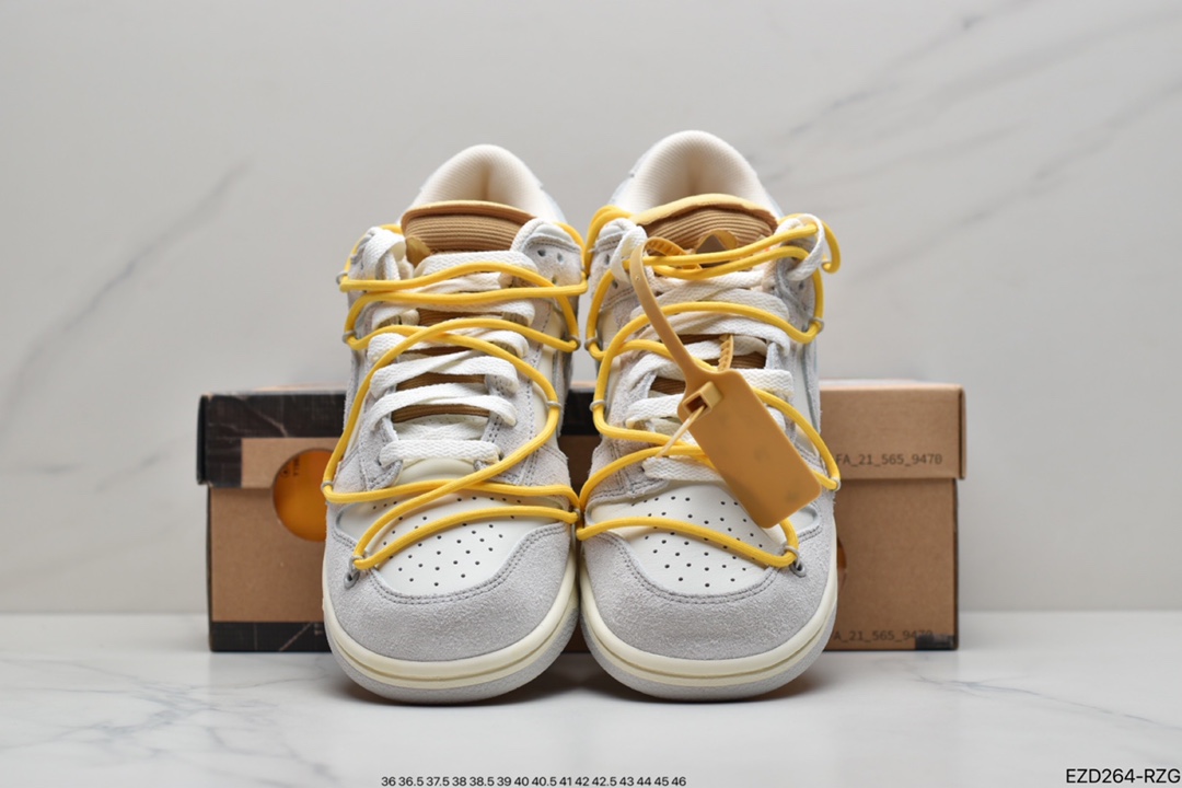 360 Off-White x Nike SB Dunk Low ”The 50”OW“灰白绿” DJ0950-100