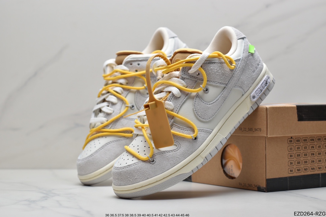360 Off-White x Nike SB Dunk Low ”The 50”OW“灰白绿” DJ0950-100
