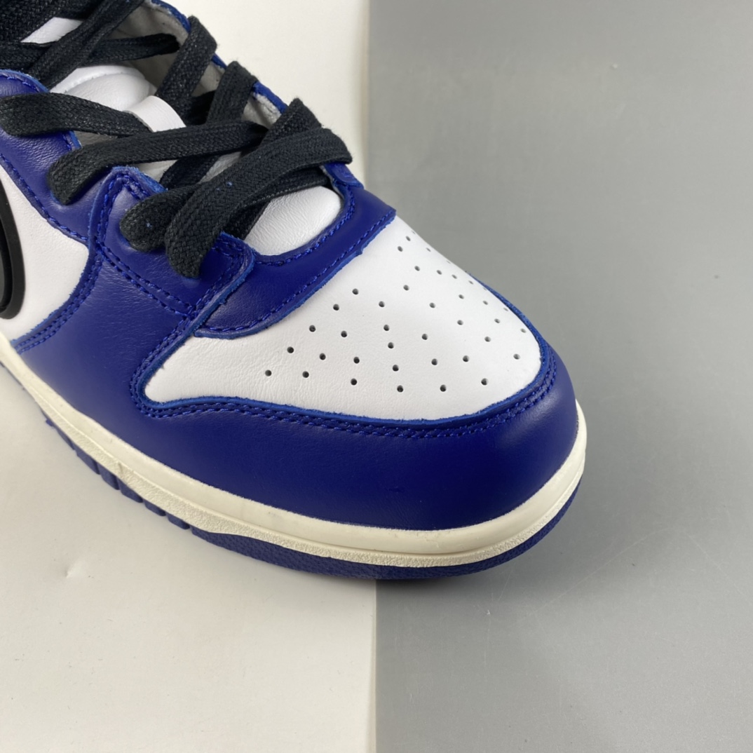 P450  AMBUSH x NIKE SB Dunk High 滑板鞋高帮联名黑蓝大勾 CU7544-400