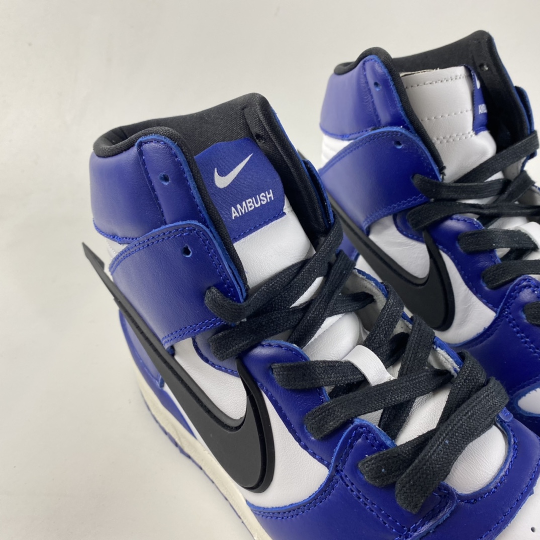 P450  AMBUSH x NIKE SB Dunk High 滑板鞋高帮联名黑蓝大勾 CU7544-400