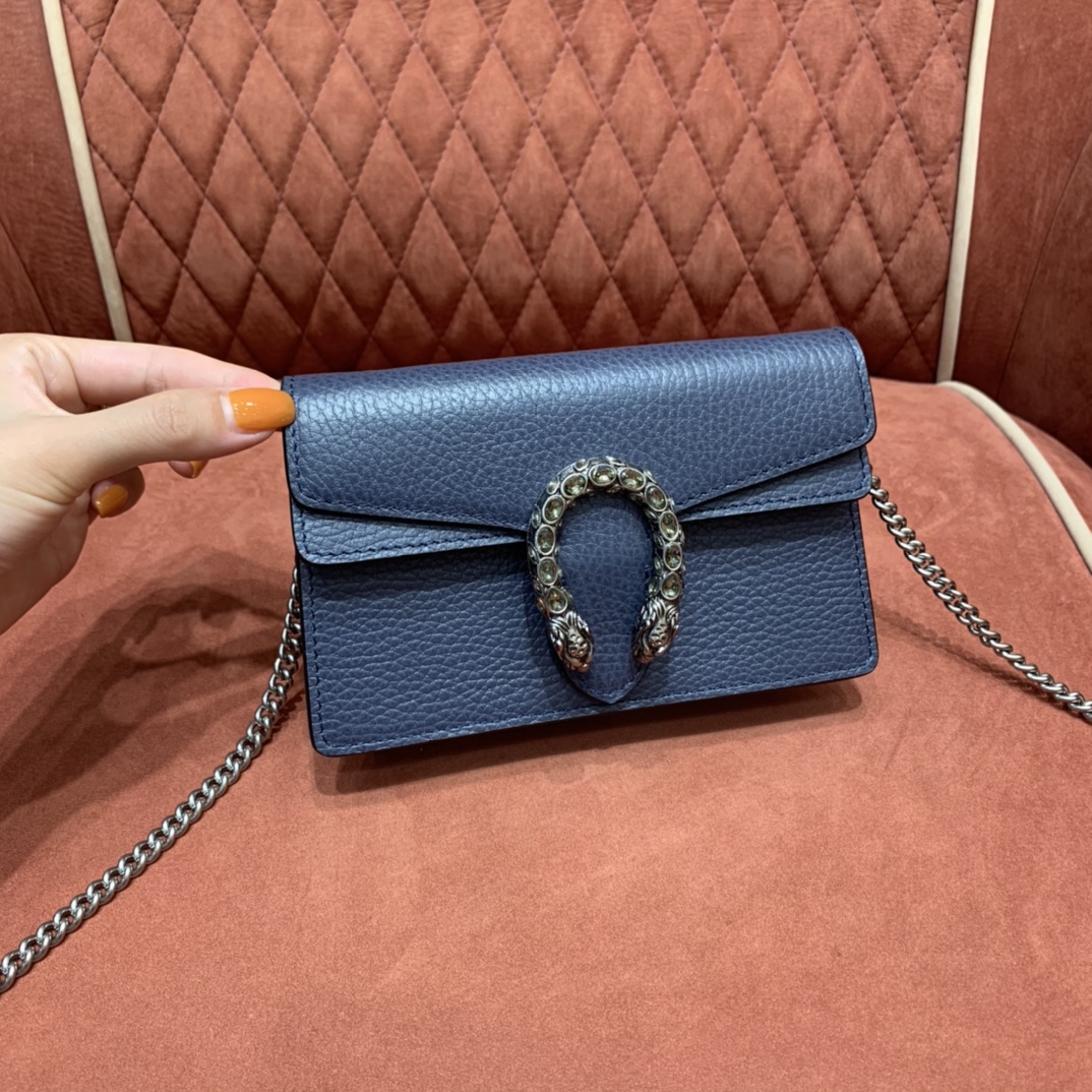 Gucci Dionysus Bolsos cruzados y bandoleras Comprar réplica caliente de alta calidad barata
 Azul Hardware oro Piel vaca Cuero Mini