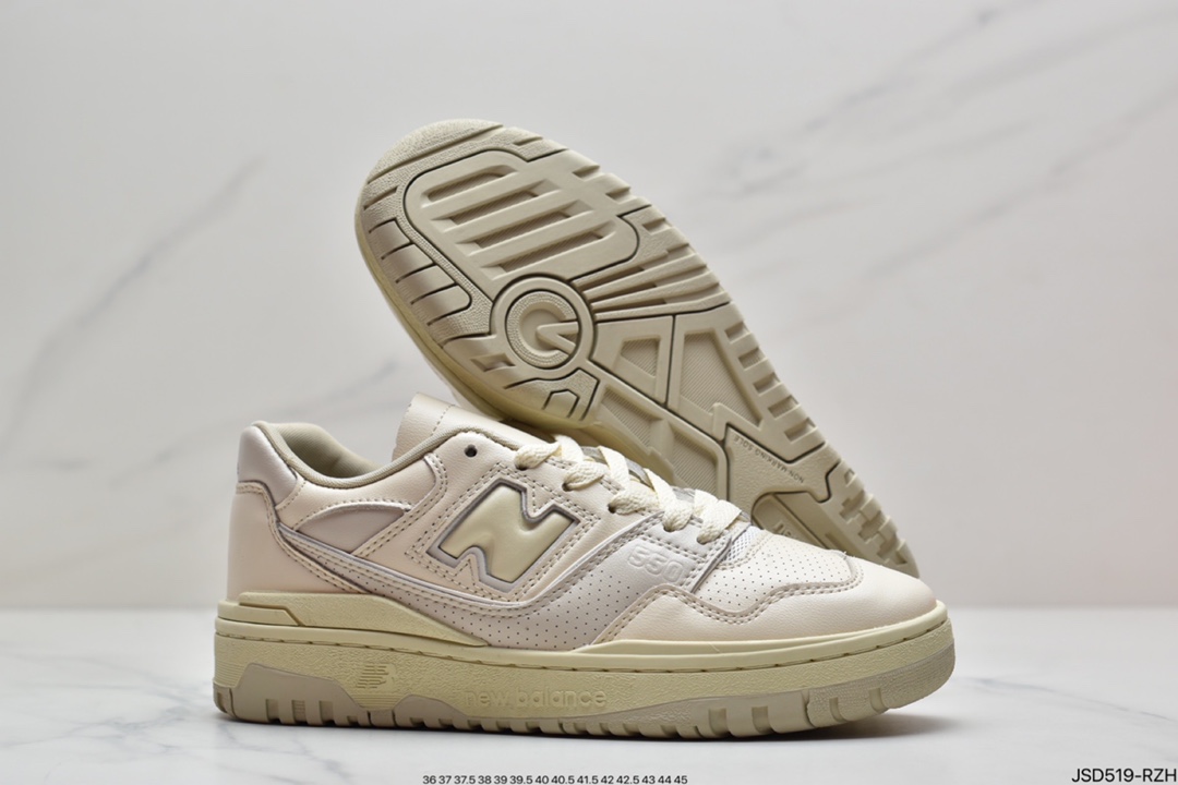 200  New Balance BB550系列经典复古低帮休闲运动篮球板鞋“白浅灰海军蓝”BB550WA1