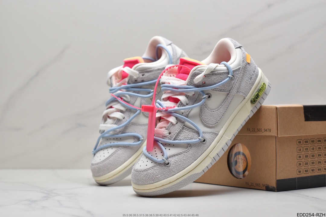 340 Off-White x Nike SB Dunk Low ”The 50”OW“灰白绿” DJ0950-100