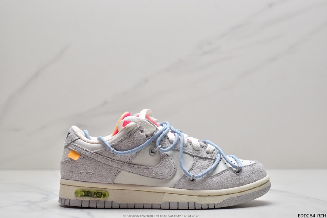 340 Off-White x Nike SB Dunk Low ”The 50”OW“灰白绿” DJ0950-100