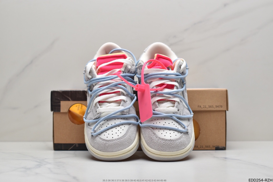 340 Off-White x Nike SB Dunk Low ”The 50”OW“灰白绿” DJ0950-100