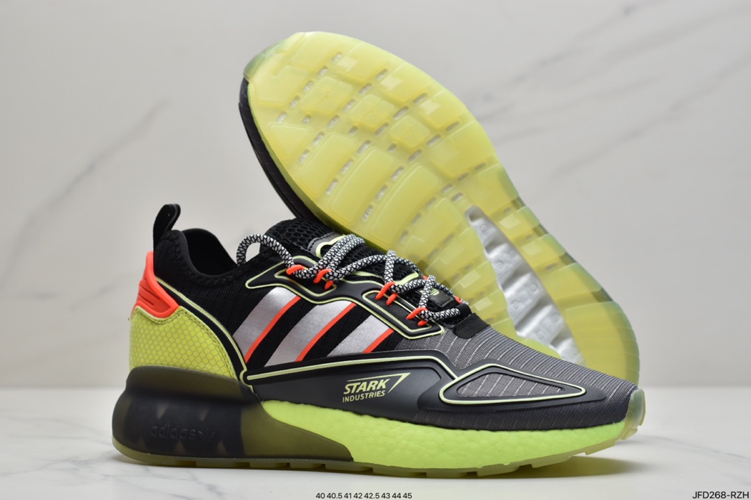 170 阿迪达斯Adidas Originals ZX 2K Boost 全新爆米花缓震休闲运动跑鞋CQ2768