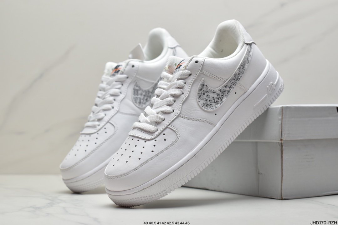 190 耐克Nike Air Force 1’07 JUST DO IT  3D英文勾 BQ5361-100