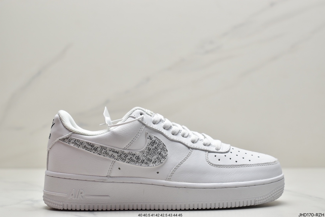 190 耐克Nike Air Force 1’07 JUST DO IT  3D英文勾 BQ5361-100