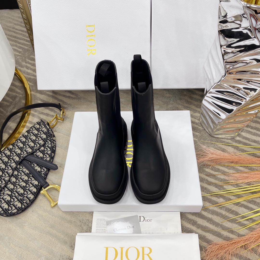 Dior Boots Found Replica
 Calfskin Cowhide Silk Fall/Winter Collection