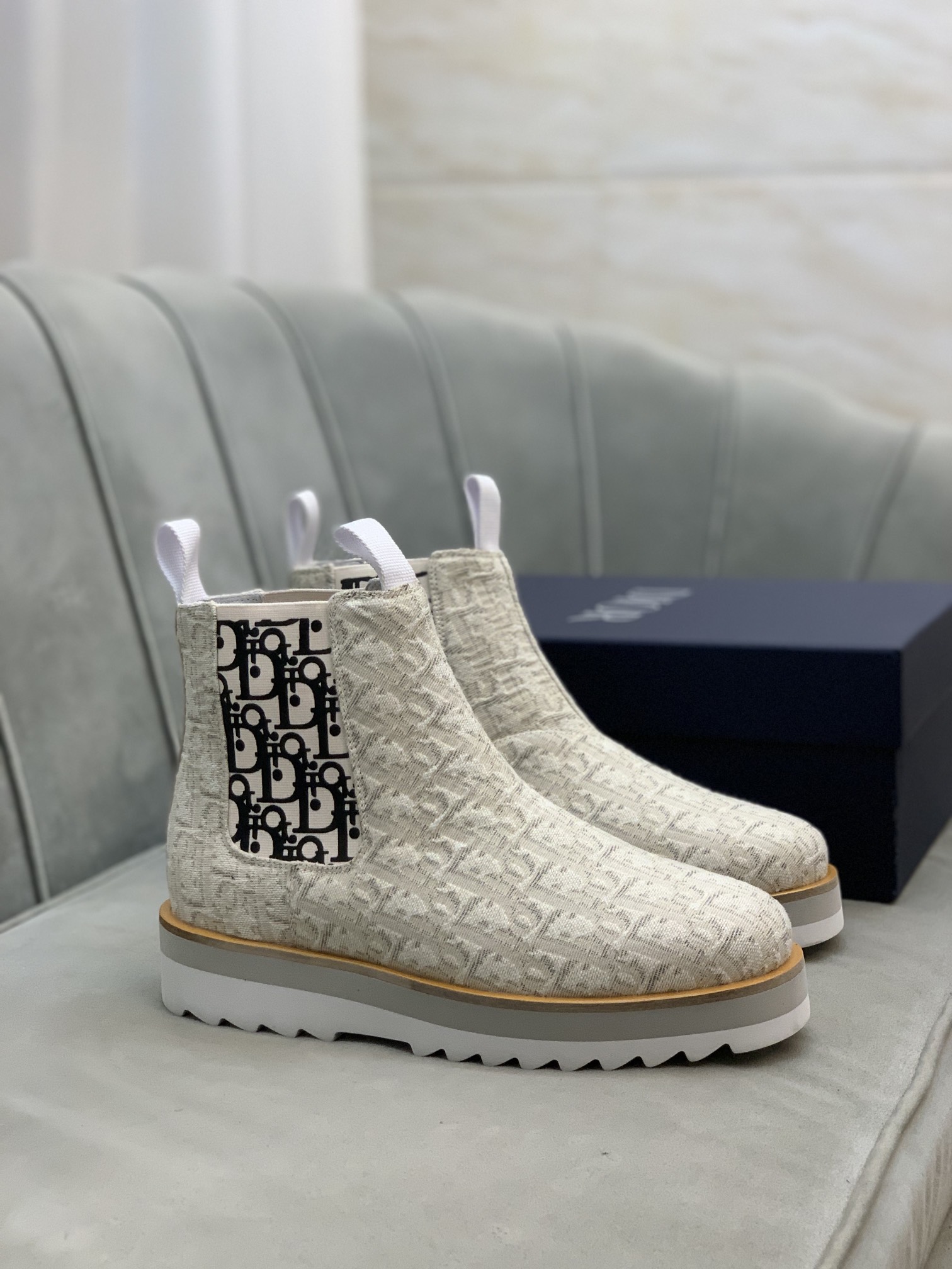 Dior Casual Shoes cheap online Best Designer
 Fabric Rubber Sheepskin High Tops