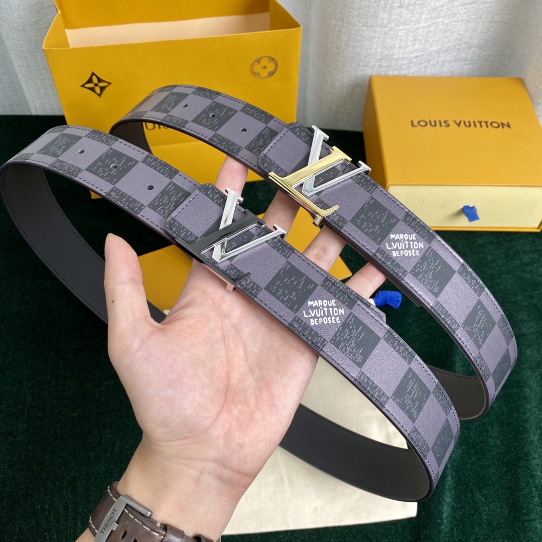 Louis Vuitton Belts Calfskin Cowhide