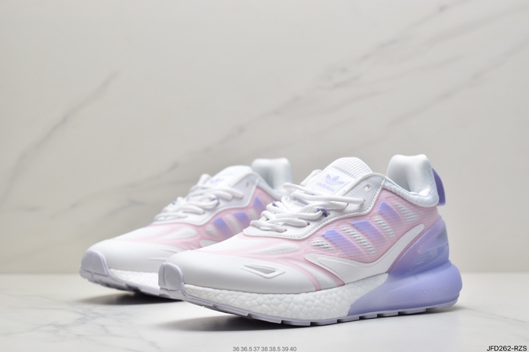 170 阿迪达斯Adidas ZX 2K Boost 2.0系列低帮高弹复古休闲运动百搭跑鞋GY8283