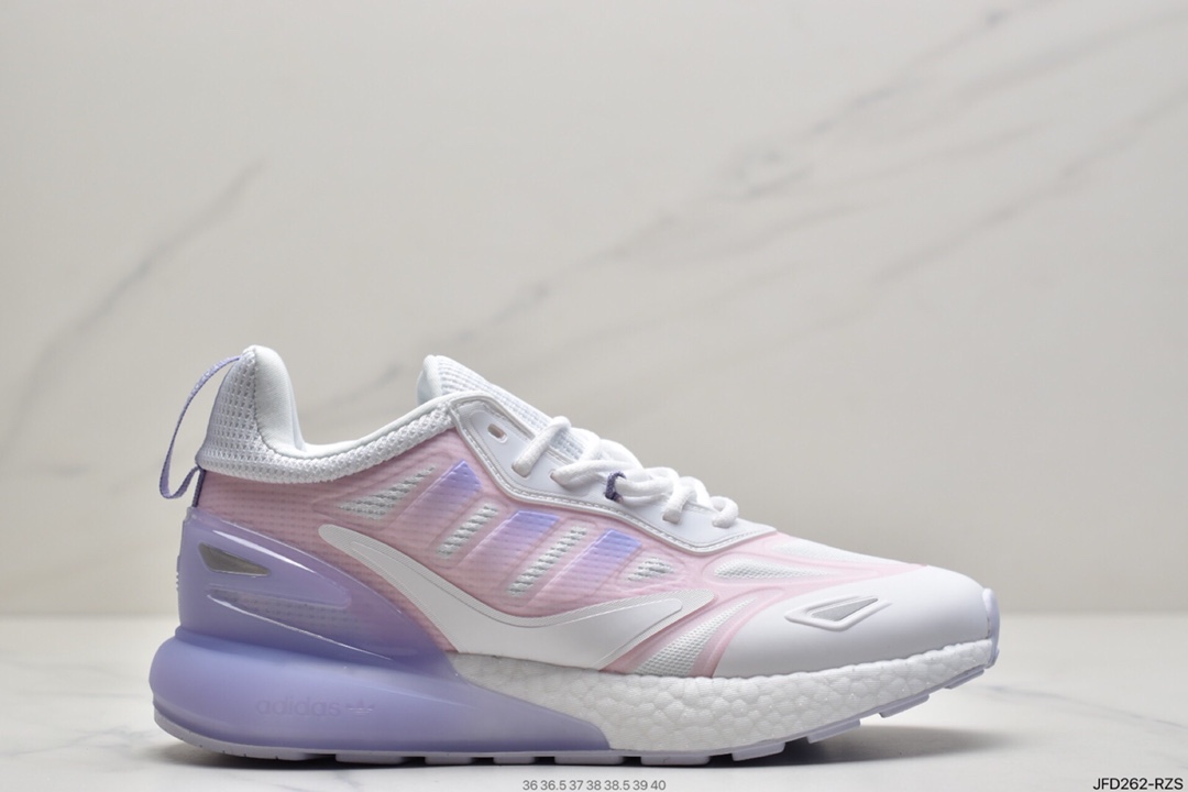 170 阿迪达斯Adidas ZX 2K Boost 2.0系列低帮高弹复古休闲运动百搭跑鞋GY8283