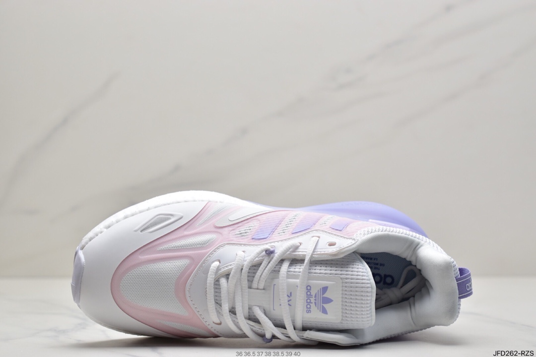 170 阿迪达斯Adidas ZX 2K Boost 2.0系列低帮高弹复古休闲运动百搭跑鞋GY8283
