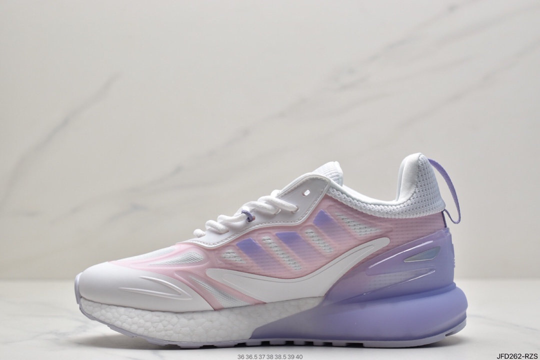 170 阿迪达斯Adidas ZX 2K Boost 2.0系列低帮高弹复古休闲运动百搭跑鞋GY8283