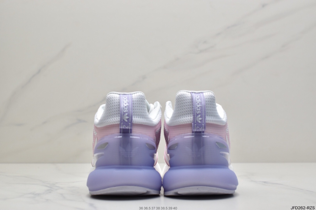 170 阿迪达斯Adidas ZX 2K Boost 2.0系列低帮高弹复古休闲运动百搭跑鞋GY8283