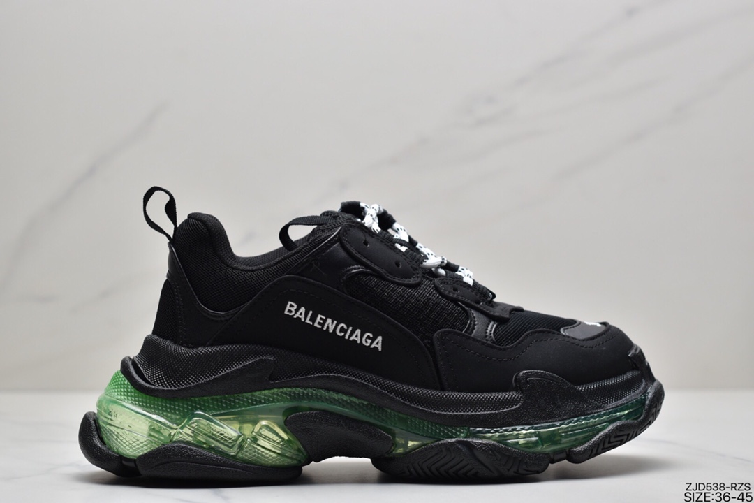 240 巴黎世家Balenciaga Triple S Clear Sole Sneaker”Purple/White”球鞋“气垫鲜芋紫白”544351 W06E1 1000