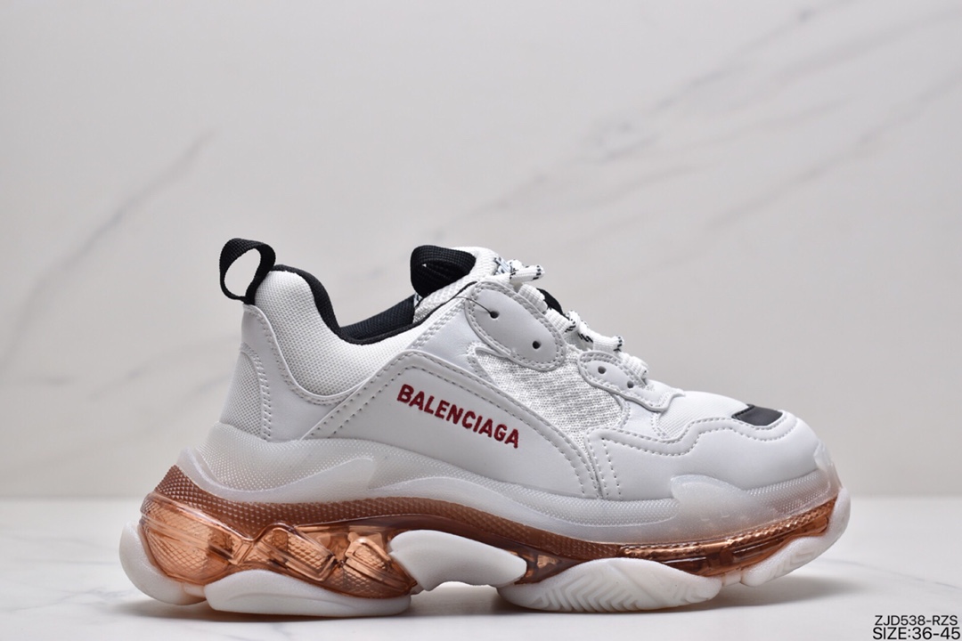 240 巴黎世家Balenciaga Triple S Clear Sole Sneaker”Purple/White”球鞋“气垫鲜芋紫白”544351 W06E1 1000