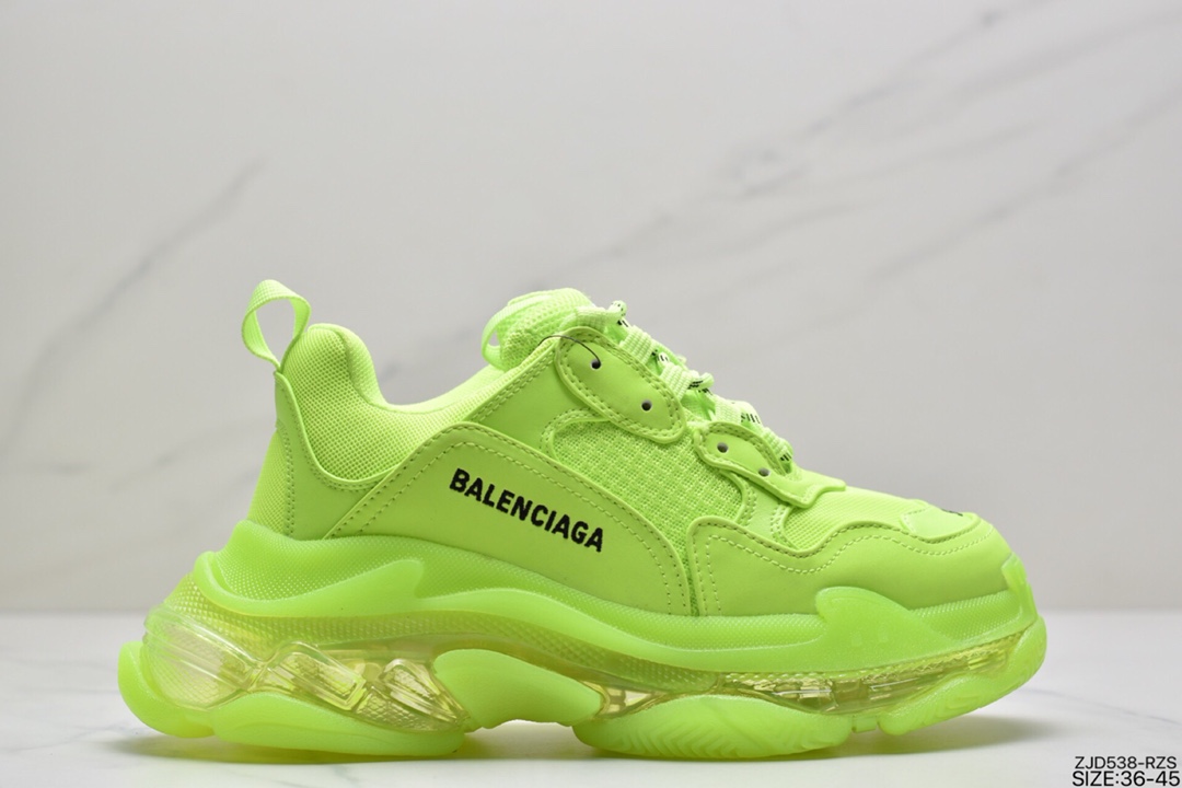 240 巴黎世家Balenciaga Triple S Clear Sole Sneaker”Purple/White”球鞋“气垫鲜芋紫白”544351 W06E1 1000