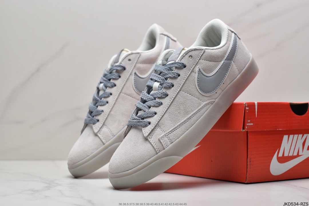 160 Nike Blazer Low x Reigning Champ 2.0灰麂皮打造 371761-900