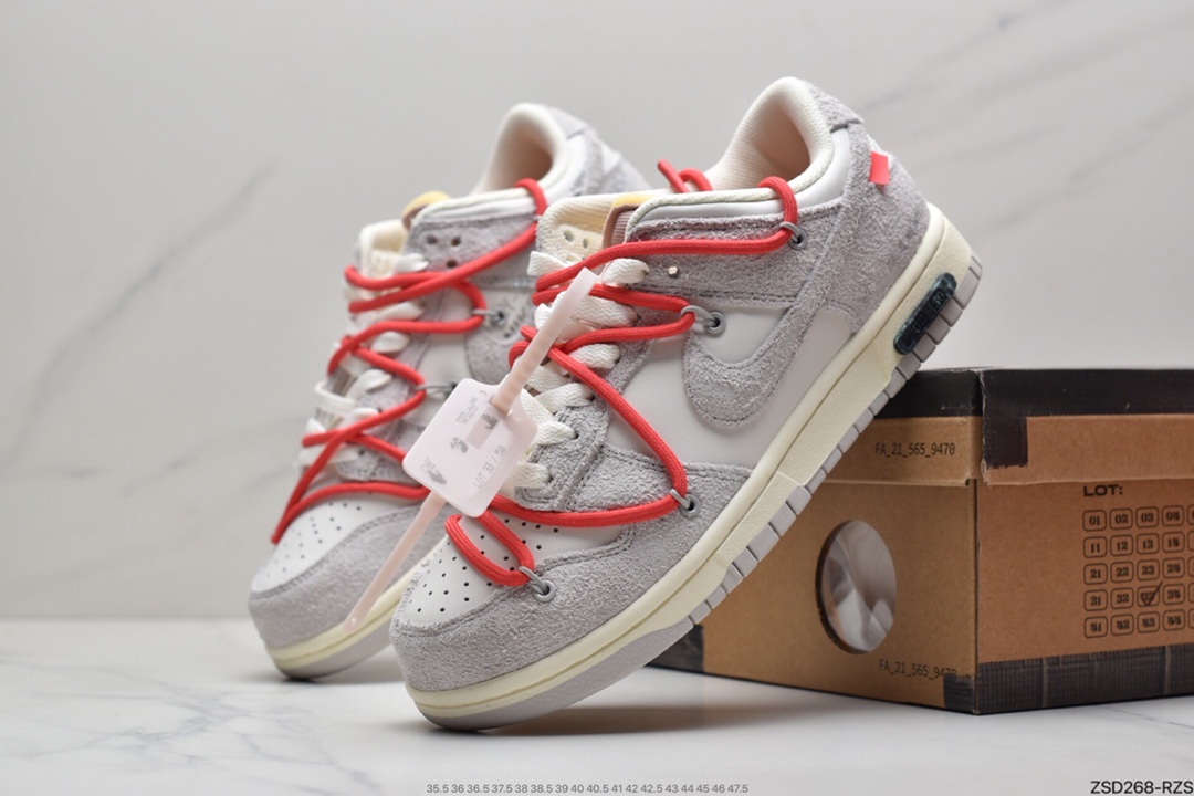 320 Off-White x Nike SB Dunk Low ”The 50”OW“灰白绿” DJ0950-100