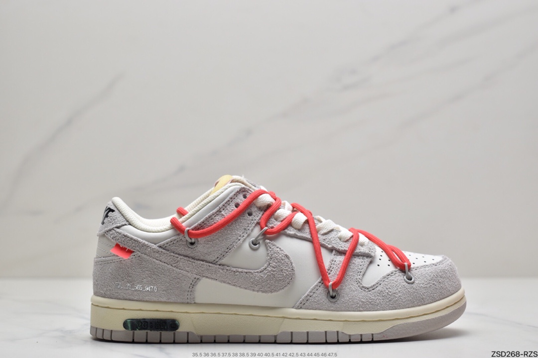 320 Off-White x Nike SB Dunk Low ”The 50”OW“灰白绿” DJ0950-100