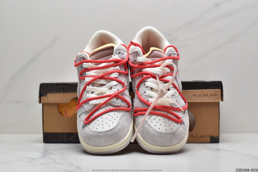 320 Off-White x Nike SB Dunk Low ”The 50”OW“灰白绿” DJ0950-100