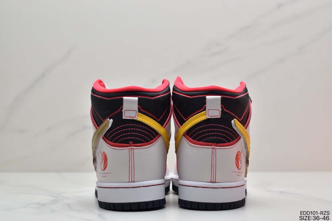 340 耐克Nike SB Dunk High Pro 白黄红 高达联名 DH7717-100