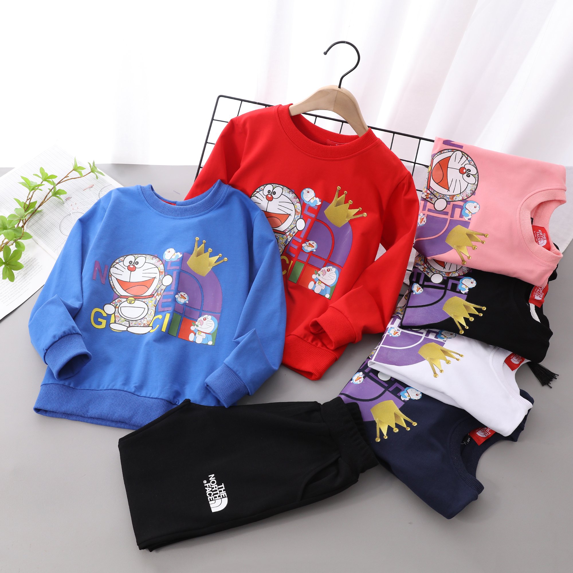 The North Face Clothing Kids Clothes Black Blue Pink Red White Printing Kids Unisex Fall Collection Fashion Sweatpants