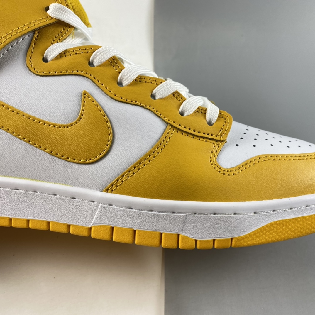 P400 NIKE SB Dunk High 白黄配色SB扣碎篮板高帮板鞋 DD1869-106