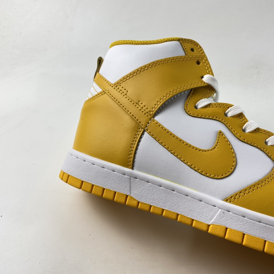 P400 NIKE SB Dunk High 白黄配色SB扣碎篮板高帮板鞋 DD1869-106