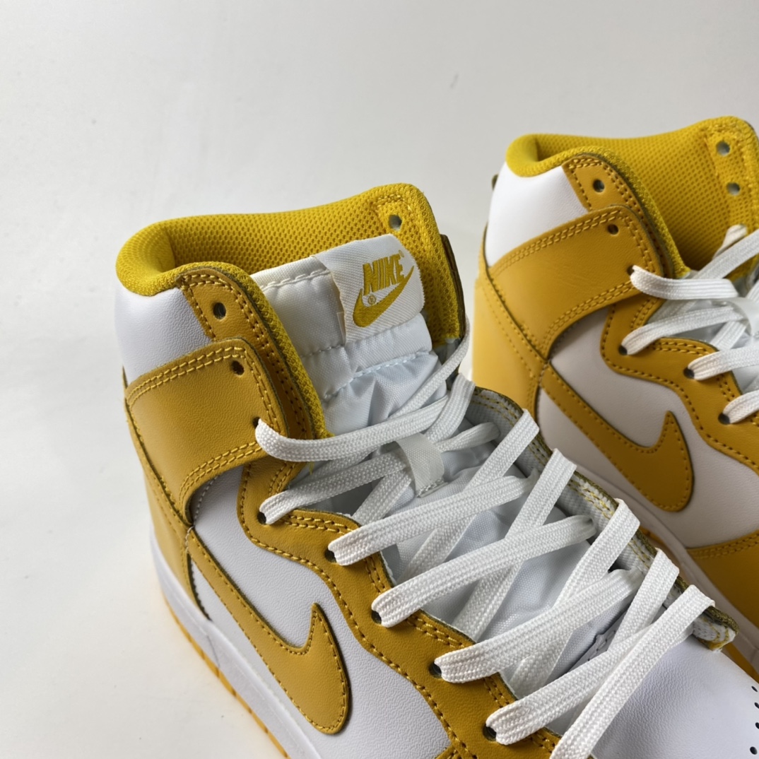 P400 NIKE SB Dunk High 白黄配色SB扣碎篮板高帮板鞋 DD1869-106