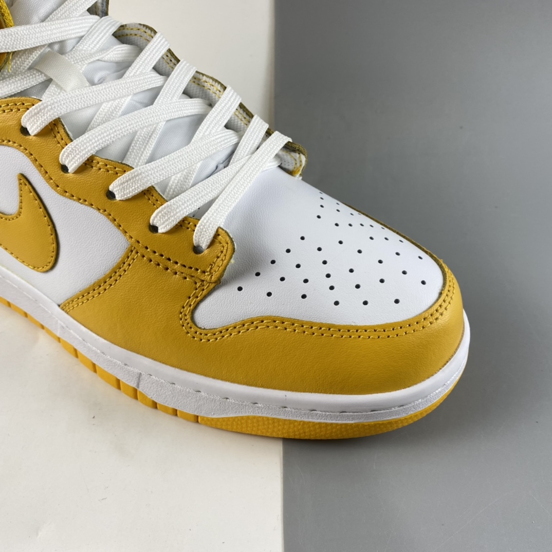 P400 NIKE SB Dunk High 白黄配色SB扣碎篮板高帮板鞋 DD1869-106