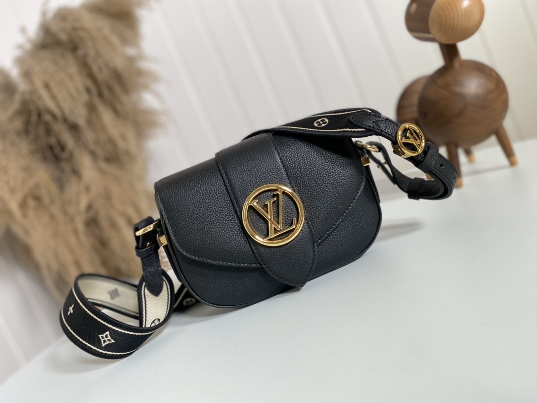 Louis Vuitton LV Pont Bags Handbags Beige Grey Black Blue Calfskin Cowhide Circle M58727