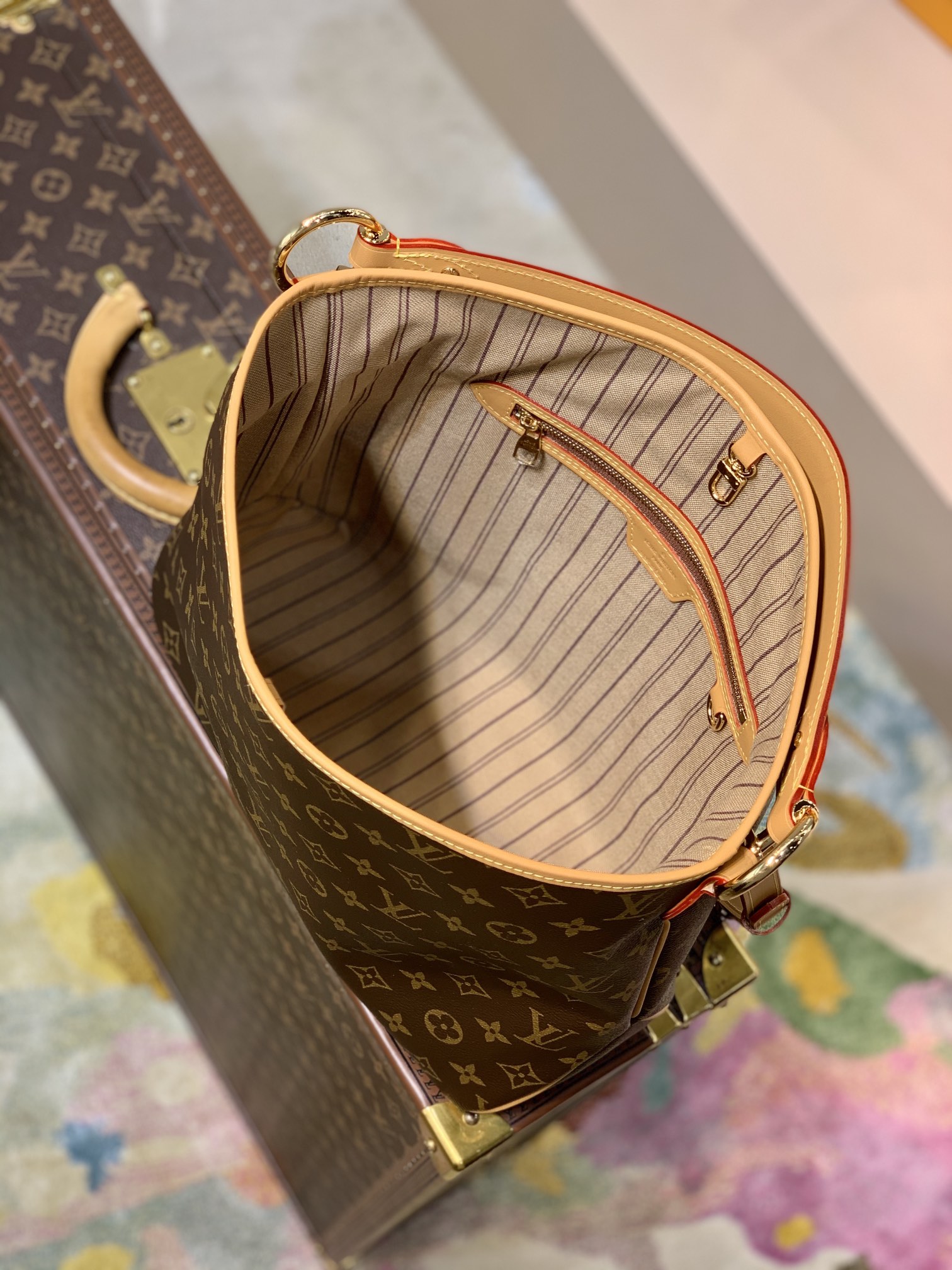 Louis Vuitton LV Delightful中古版购物袋 M50155