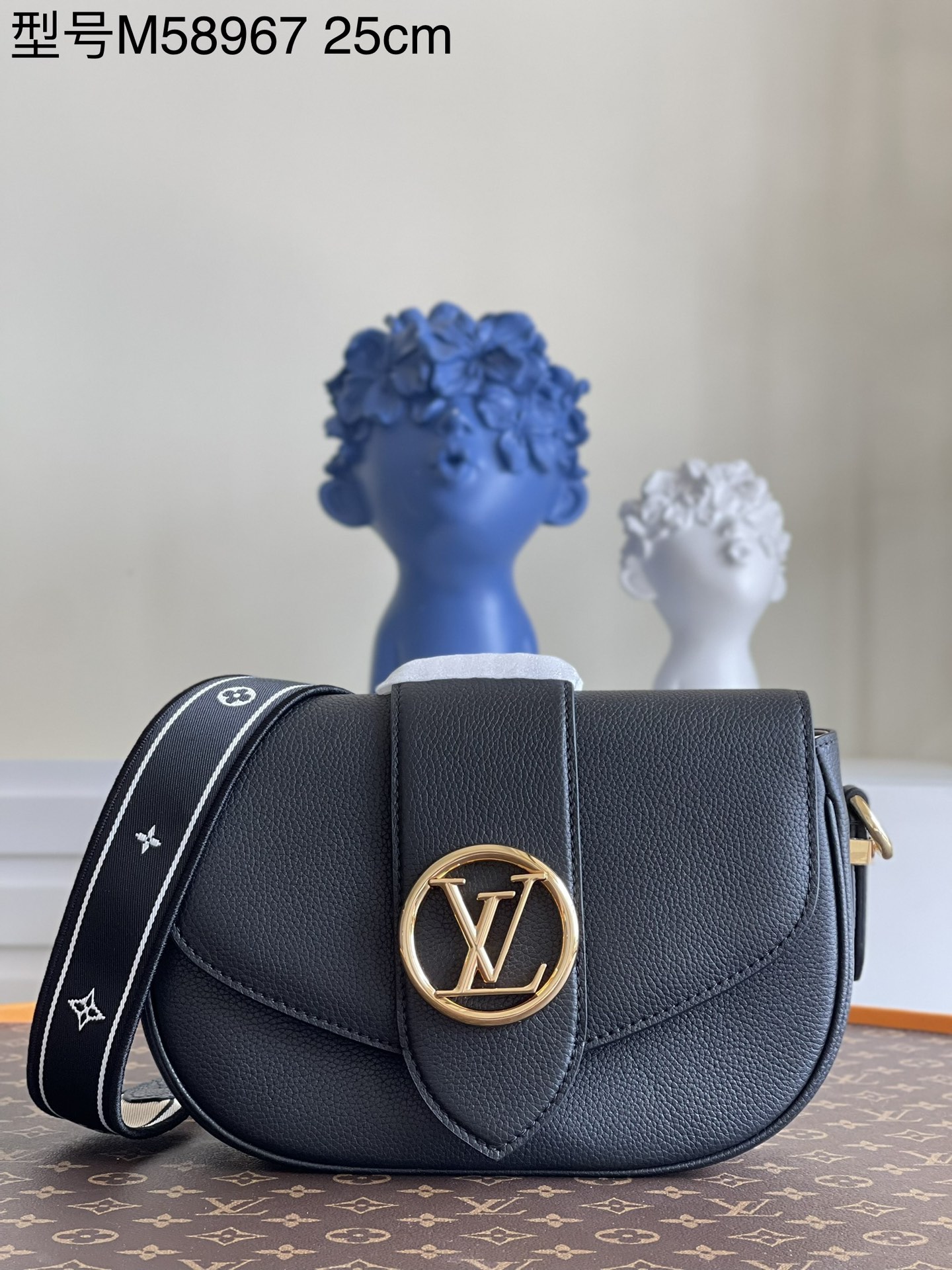 Louis Vuitton LV Pont Bags Handbags Black Sewing Calfskin Cowhide Circle M58967
