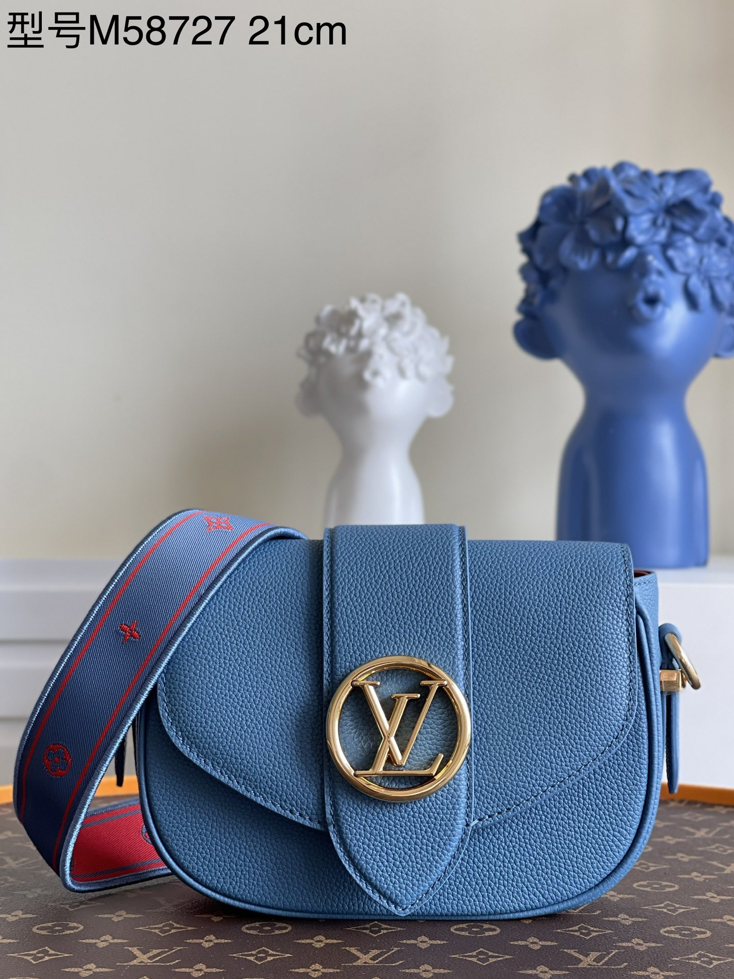 Louis Vuitton LV Pont Bags Handbags Blue Calfskin Cowhide Circle M58964