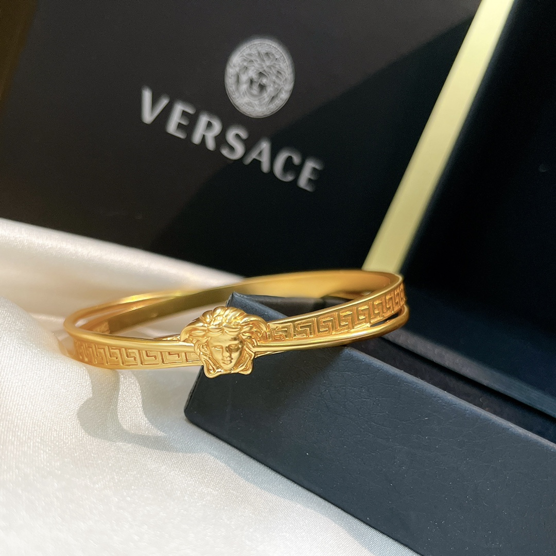 Versace Jewelry Bracelet Online Sales
 Gold Yellow Brass