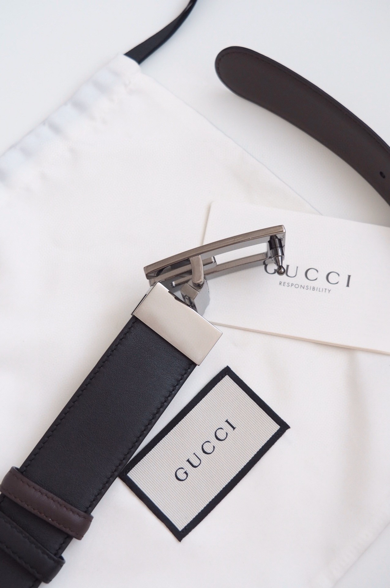 Gucci古奇官网经典正品规格3.5cm原版品质头层双面牛皮G旋转扣