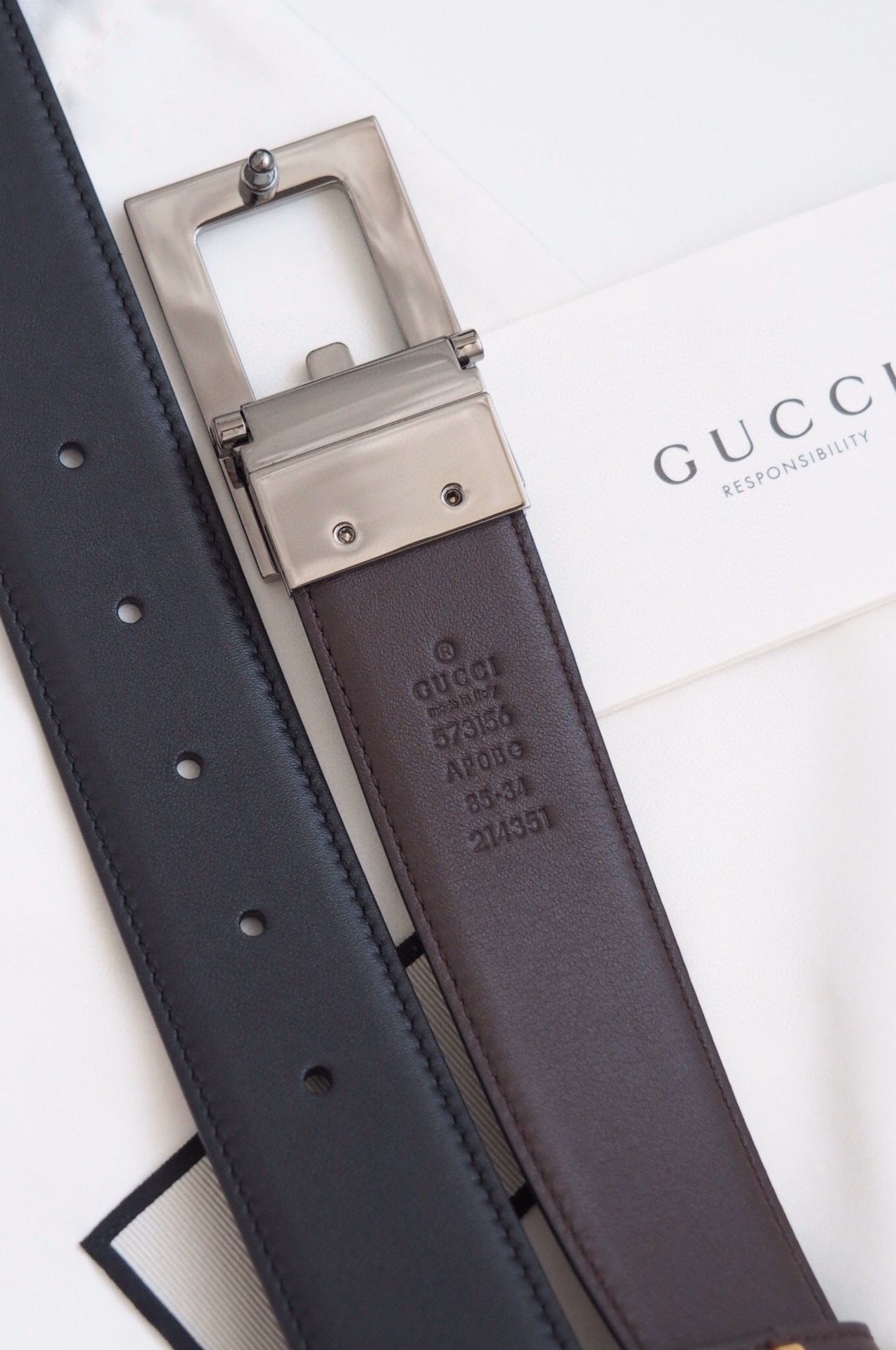 Gucci古奇官网经典正品规格3.5cm原版品质头层双面牛皮G旋转扣