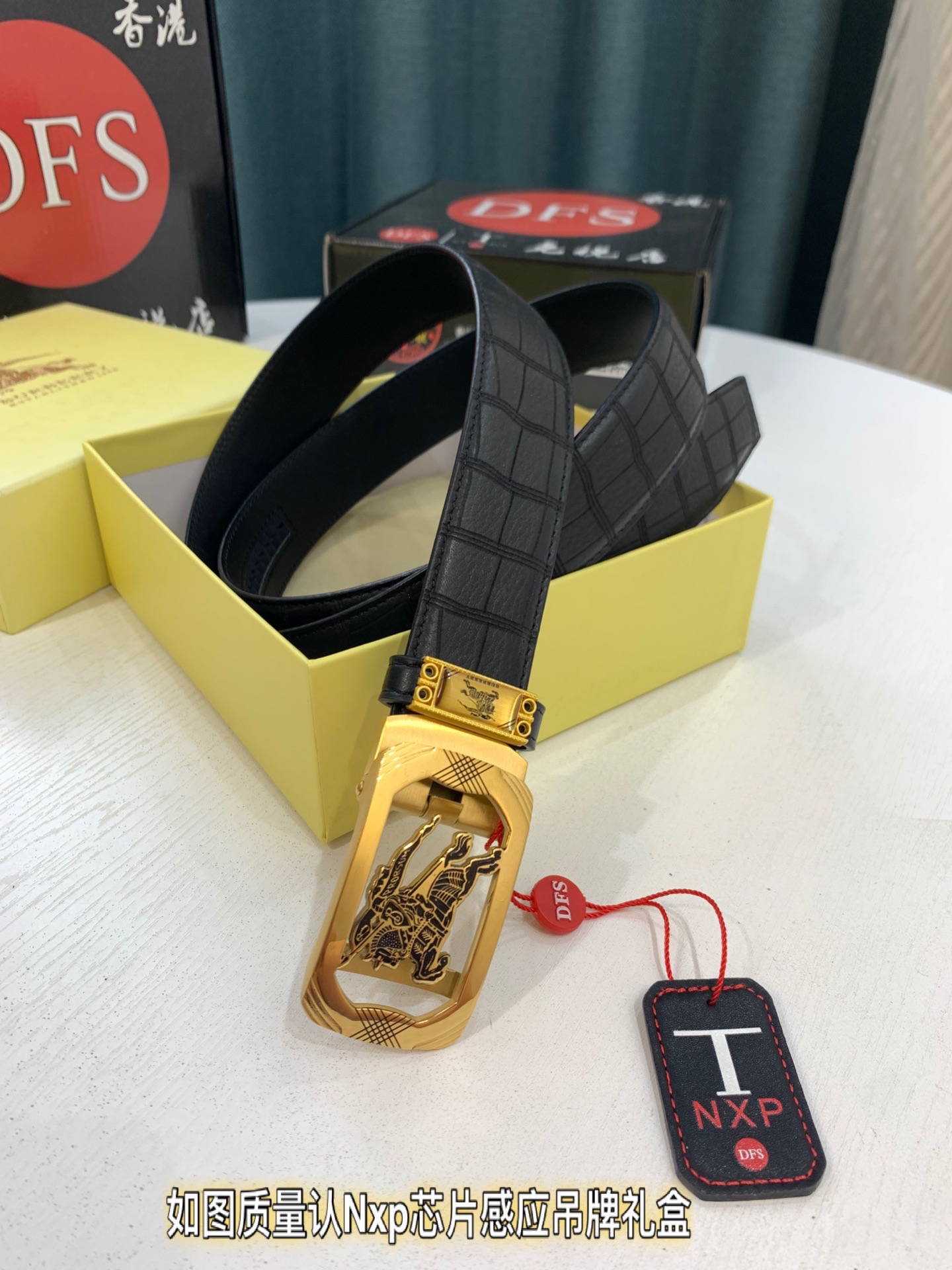 Burberry 小主推荐 摄 巴宝莉自动扣皮带 2023年最新款 鹿皮纹头层牛皮 商务正装