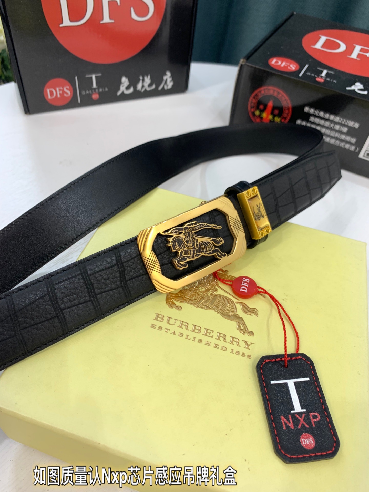 Burberry 小主推荐 摄 巴宝莉自动扣皮带 2023年最新款 鹿皮纹头层牛皮 商务正装