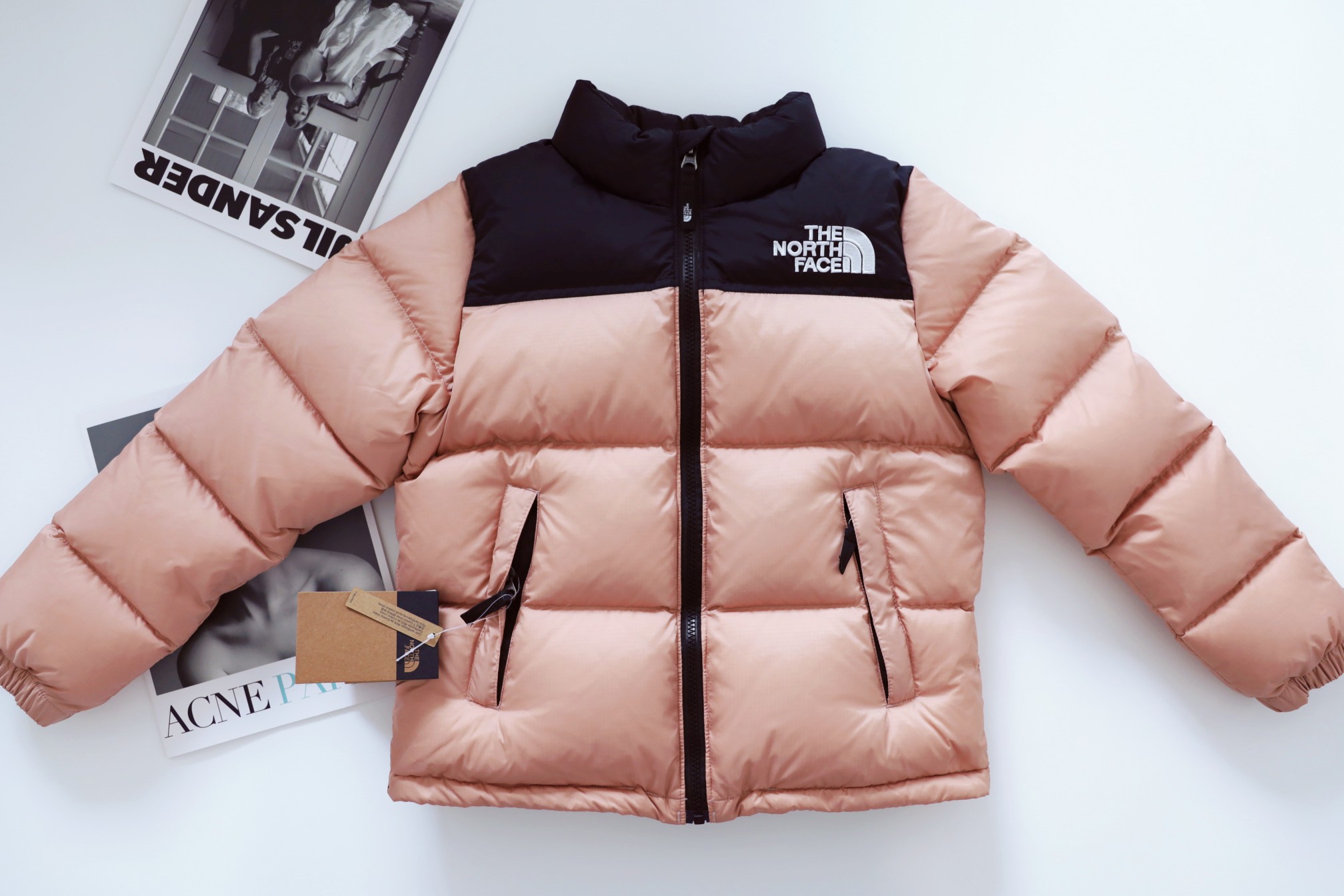 The North Face Manteaux & Blousons Veste En Duvet Vêtements Pour Enfants Couleur rose Blanc Broderie de fleurs Les enfants Fille Unisexe Duvet canard blanc