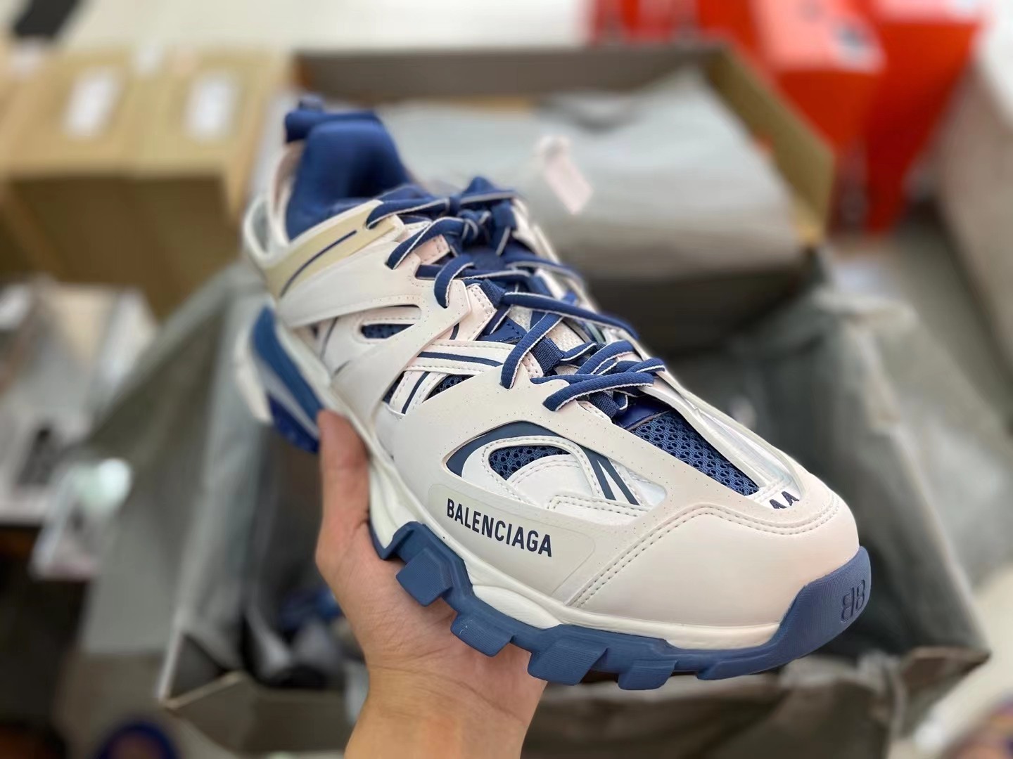 NO:165010,Three generations of white and blue 36-45, dad shoes19860909三代白蓝 36-45,老爹鞋,Women's Shoes